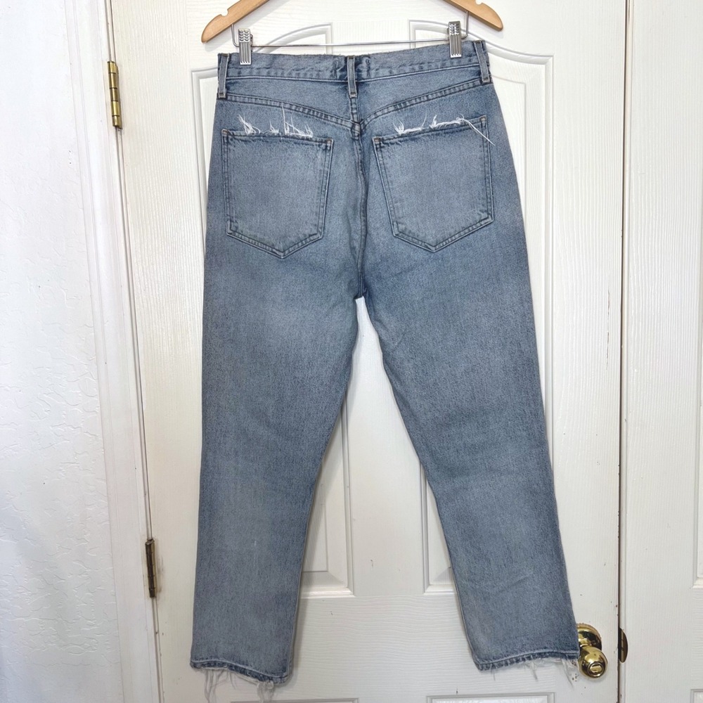 AGOLDE Riley High Rise Straight Crop Jeans Light Wash Button Fly 30 - Picture 5 of 13